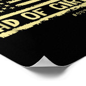 Dad Of Girls Outnumbered Us Flag Father's Day Daug Poster (Hoek)