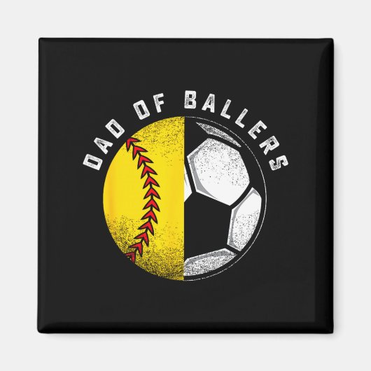 Dad Of Llers Father Son Softll Soccer Player Coach Magneet (Voorkant)
