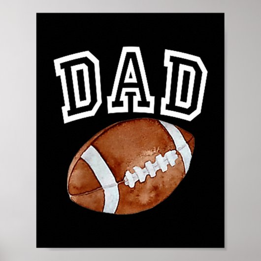 Dad Of The 1 Year Old Football Birthday Boy Family Poster (Voorkant)