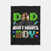 Dad Of The Birthday Boy Funny Gaming Birthday Xel  Fleece Deken (Voorkant)