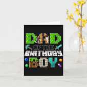 Dad Of The Birthday Boy Funny Gaming Birthday Xel  Kaart (Gele Bloem)