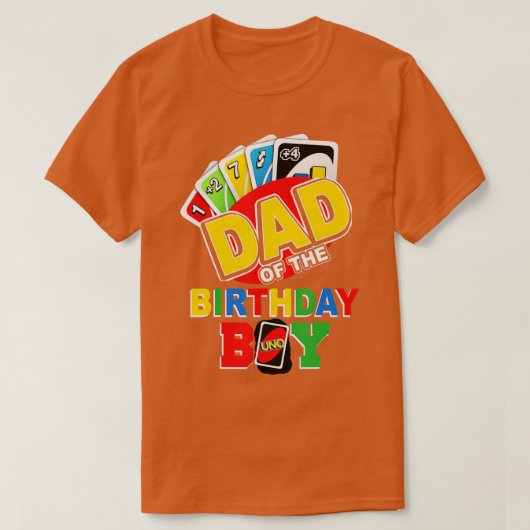 Dad of the Birthday Boy  Uno Daddy Papa Father 1st T-shirt (Design voorkant)