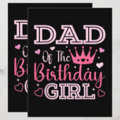 Dad of The Birthday Girl Cute Pink Matching Family (Voorkant / Achterkant)