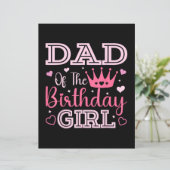 Dad of The Birthday Girl Cute Pink Matching Family (Staand voorkant)