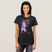 Dad Of The Birthday Princess Flossing Unicorn Men  T-shirt (Voorkant volledig)