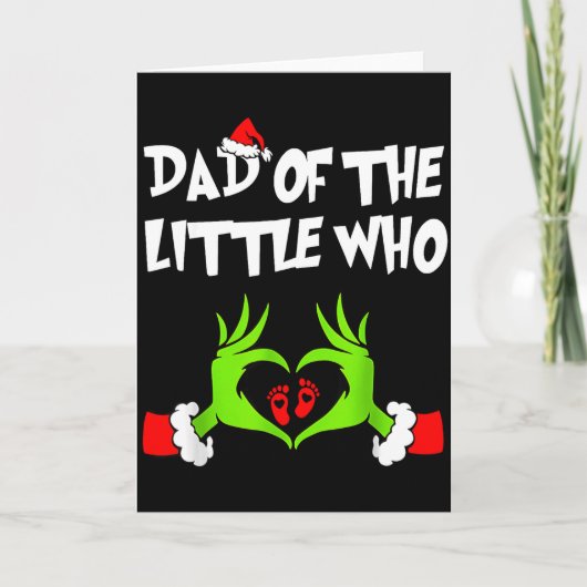 Dad Of The Little Who Funny Christmas Pregnancy An Kaart (Voorkant)