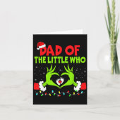 Dad Of The Little Who Funny Christmas Pregnancy An Kaart (Voorkant)
