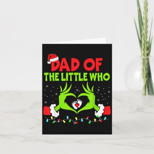 Dad Of The Little Who Funny Christmas Pregnancy An Kaart (Voorkant)