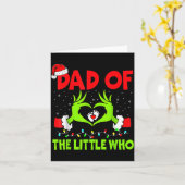 Dad Of The Little Who Funny Christmas Pregnancy An Kaart (Gele Bloem)