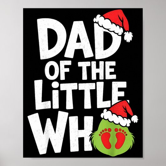 Dad Of The Little Who Funny Christmas Pregnancy An Poster (Voorkant)