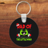 Dad Of The Little Who Funny Christmas Pregnancy An Sleutelhanger (Voorkant)