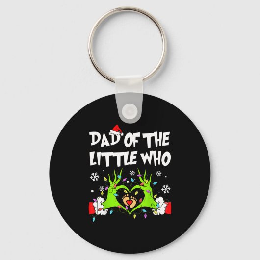 Dad Of The Little Who Funny Christmas Pregnancy An Sleutelhanger (Voorkant)