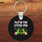 Dad Of The Little Who Funny Christmas Pregnancy An Sleutelhanger (Voorkant)