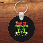 Dad Of The Little Who Funny Christmas Pregnancy An Sleutelhanger (Voorkant)