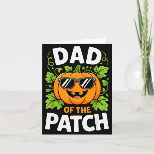 Dad Of The Patch Shirt Halloween Men Daddy Pumpkin Kaart (Voorkant)