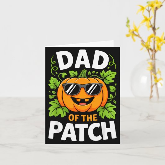 Dad Of The Patch Shirt Halloween Men Daddy Pumpkin Kaart (Gele Bloem)
