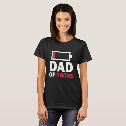 Dad Of Twins  Father s Day Mens Grandpa T-shirt (Voorkant volledig)