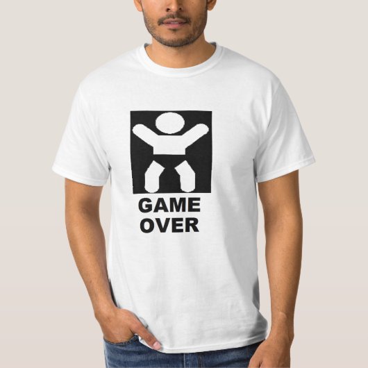 DAD OM 'GAME OVER' ZWANGERSCHAP TE ZIJN T-SHIRT (Voorkant)