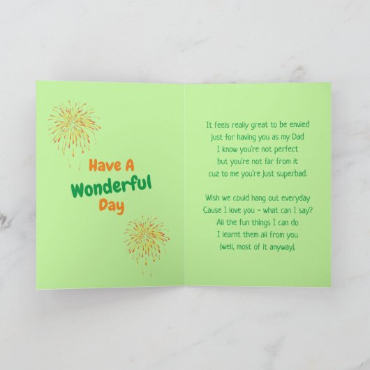 DAD - One Cool Man Kaart (Binnen)