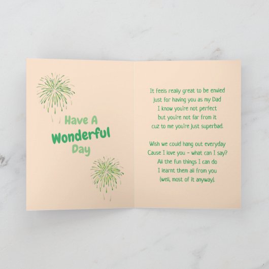 DAD - One Cool Man Kaart (Binnen)