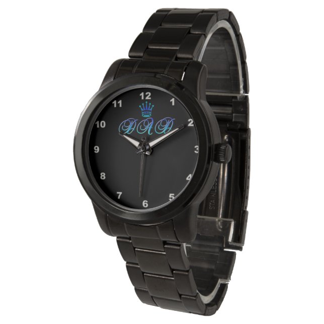 DAD Oversized zwart armbandhorloge Horloge (Gekanteld)