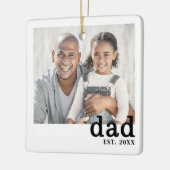 Dad Personalized Photo Christmas Keramisch Ornament (Links)