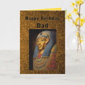Dad Pharaoh Happy Birthday Kaart (Gele Bloem)