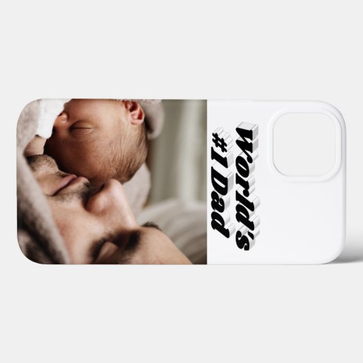Dad Photo black text  iPhone Case (Achterkant (horizontaal))