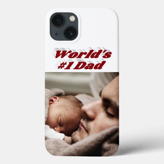 Dad Photo burgundy text  Case-Mate iPhone Case (Achterkant)