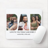 DAD Photo Collage CutOut Letters White Muismat (Met muis)