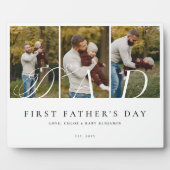 Dad Photo Collage First Father's Day Keepsake Gift Fotoplaat (Voorkant)