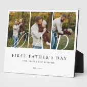 Dad Photo Collage First Father's Day Keepsake Gift Fotoplaat (Zijkant)