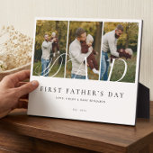 Dad Photo Collage First Father's Day Keepsake Gift Fotoplaat