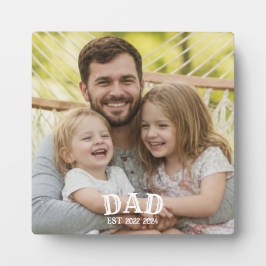 Dad Photo Established Fotoplaat (Voorkant)