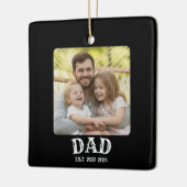 Dad Photo Established Keramisch Ornament (Links)
