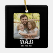 Dad Photo Established Keramisch Ornament (Voorkant)
