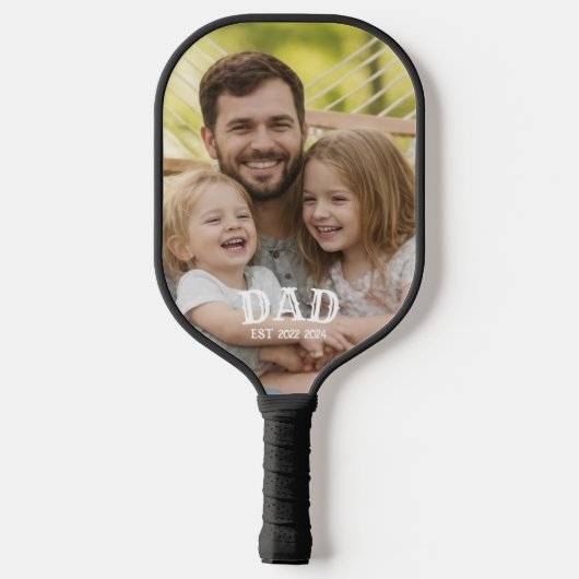 Dad Photo Established Pickleball Paddle (Achterkant)
