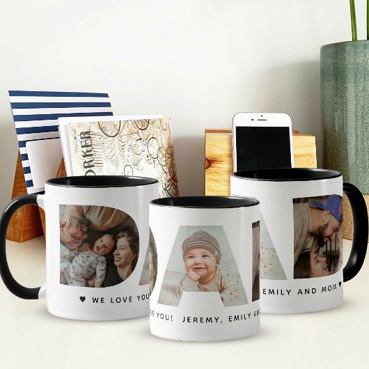 Dad Photo Father's day Collage Mug Mok