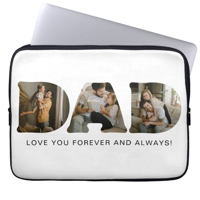 DAD Photo Letters Laptop Sleeve (Voorkant)