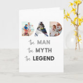 DAD Photo Letters Man Myth Legend Greeting Kaart (Gele Bloem)