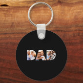 Dad Photo Modern Tygraphy Child Gift T Shirt Sleutelhanger (Voorkant)