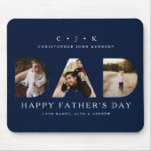 DAD Photo Navy Vaderdag - gepersonaliseerd monogra Muismat (Voorkant)