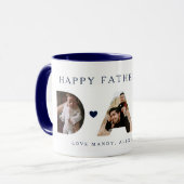 DAD Photo Navy Vaderdag Persoonlijke keepomwille Mok (Voorkant links)