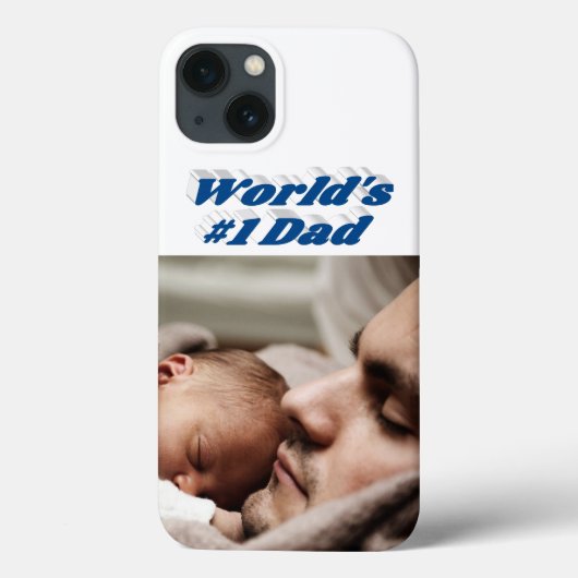 Dad Photo sea blue text  Case-Mate iPhone Case (Achterkant)
