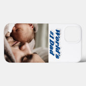 Dad Photo sea blue text  Case-Mate iPhone Case (Achterkant (horizontaal))