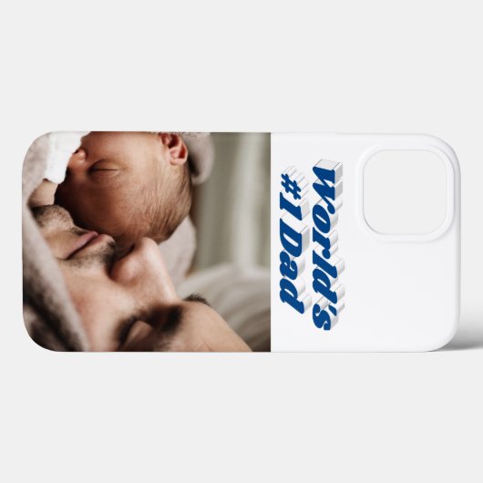 Dad Photo sea blue text  Case-Mate iPhone Case (Achterkant (horizontaal))