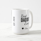 Dad Photo This Year Name Best Daddy Ever Koffiemok (Voorkant rechts)