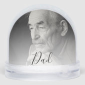 Dad Photo Tribute Sneeuwbol (Achterkant)