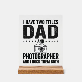 Dad Photographer Vintage Engraving Shirt Design_1 Acryl Bord