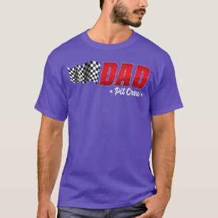 Dad Pit Crew Race Verjaardag Familie Racing Volwas T-shirt